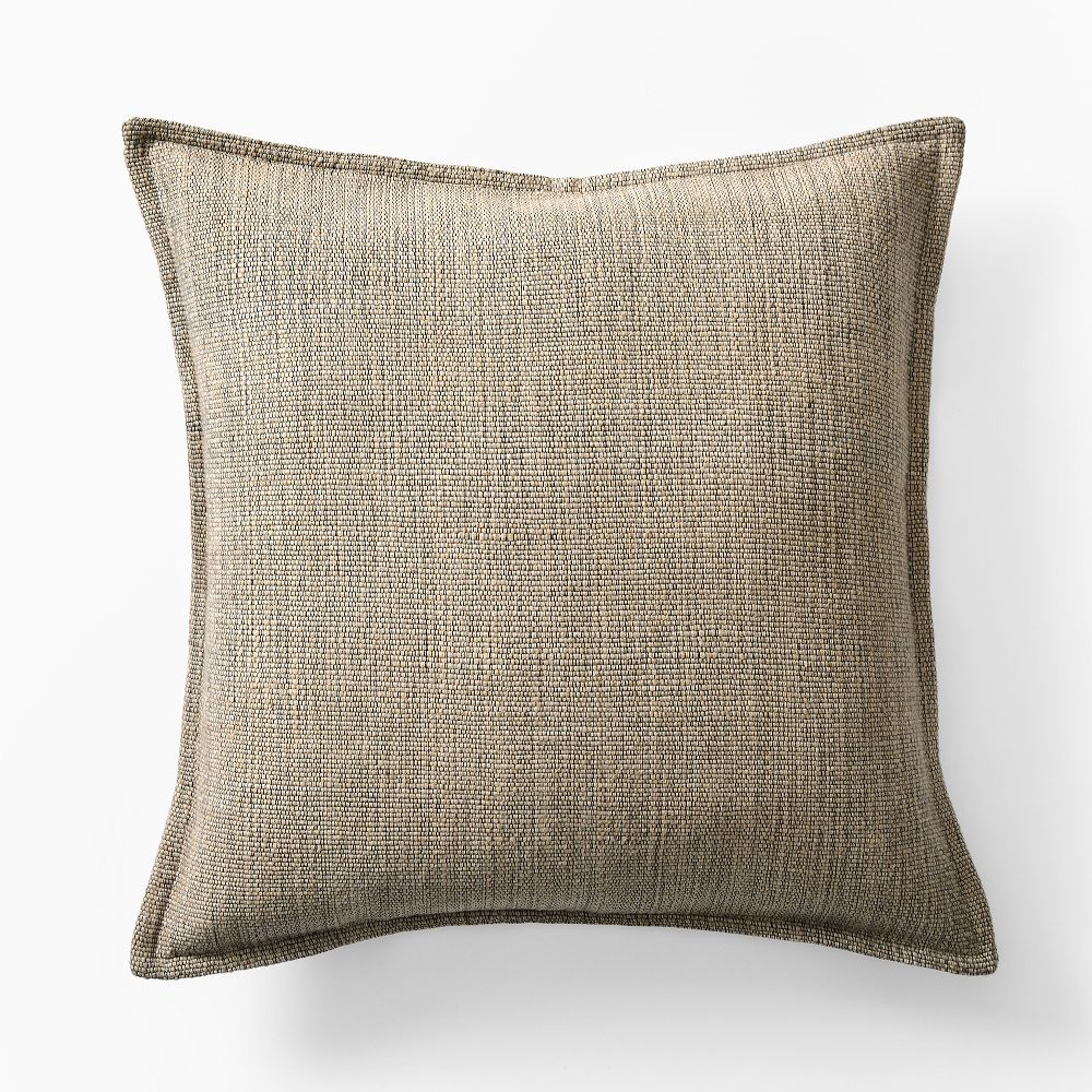 Channeled Weave Pillow Cover - 20x20, Natural + Down Alt Insert