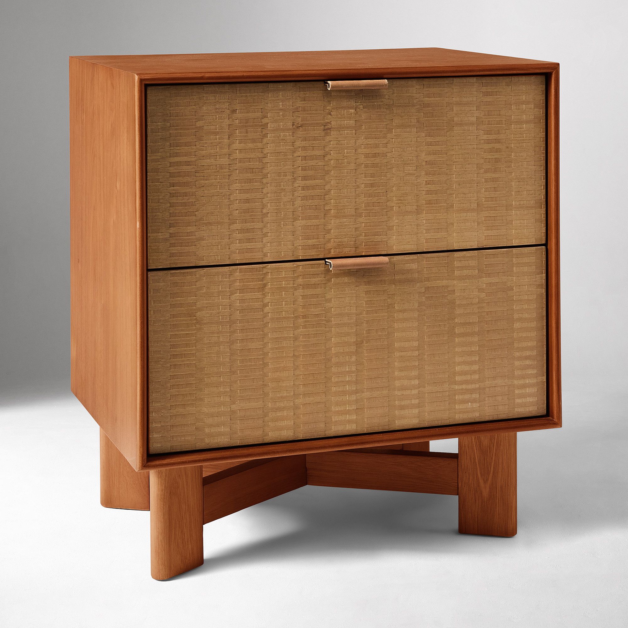 Herman Basket Woven Veneer Nightstand 22