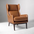 Open Box: Ryder Leather Chair - Saddle Leather Nut, Dark Walnut