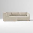 Open Box: Aviana Right-Arm Wedge Return Sofa - Performance Yarn Dyed Linen Weave Oatmeal, Cool Walnut
