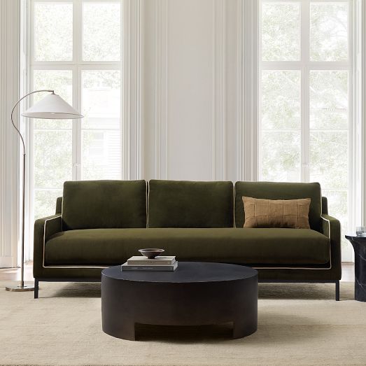 Mullins Sofa with Contrast Piping (76"-96") by West Elm