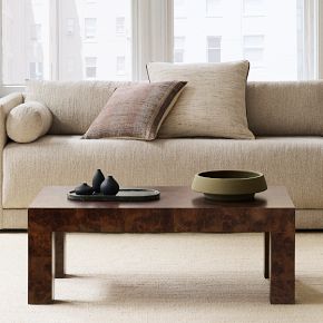 Parsons Burl Coffee Table (44