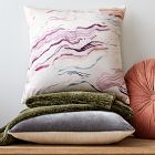 Painted Velvet Pillow Cover &amp; Throw Set