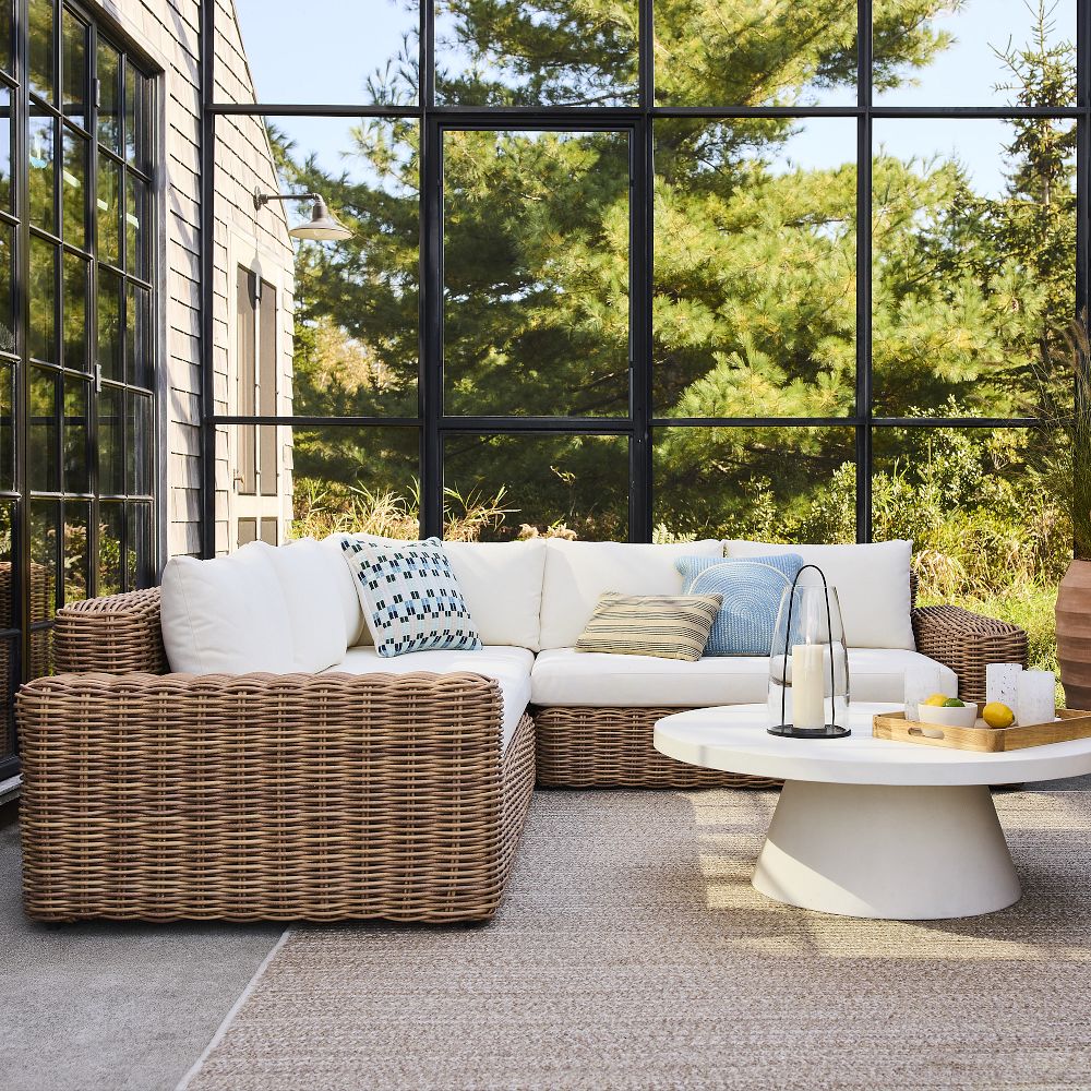 Westport Wicker Outdoor 3-Piece L-Shaped Sectional (108") by West Elm
