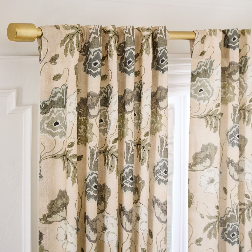Poppy Blooms Curtain by West Elm