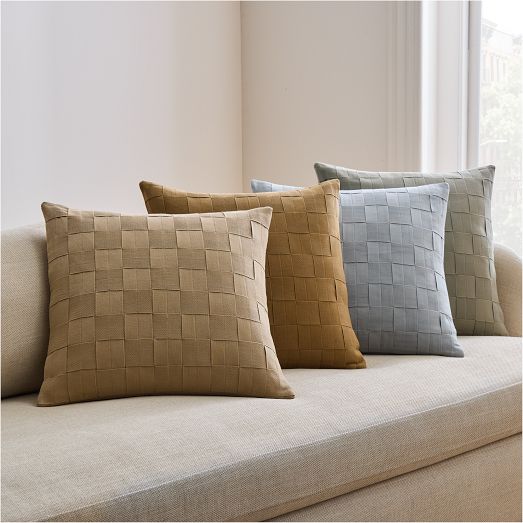 Taped Basketweave Pillow Cover by West Elm