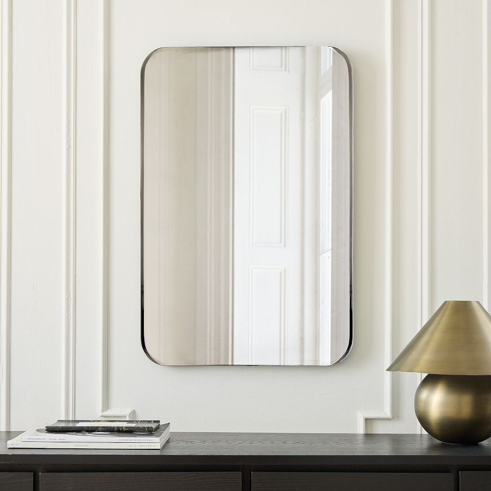 Beveled Edge Frameless Rectangle Wall Mirror by West Elm