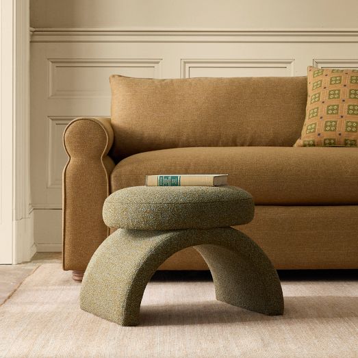 Pierce & Ward Arched Upholstered Ottoman by West Elm