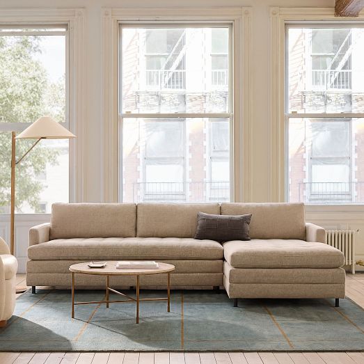 Clarisse 2-Piece Chaise Sectional (119") by West Elm