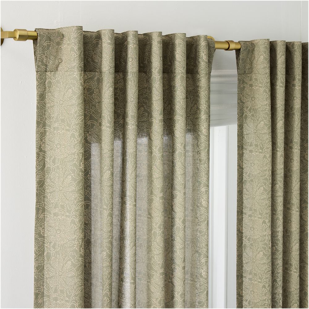 Dotted Floral Curtain by West Elm