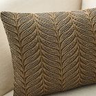 Striped Foliage Pillow Cover