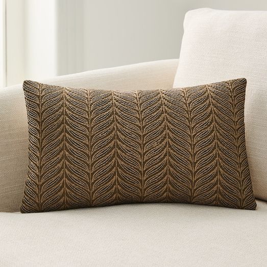Striped Foliage Pillow Cover by West Elm