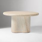 Menorca Faux Travertine Outdoor Coffee Table (32")