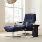 Brodie Leather Swivel Chair &amp; Ottoman Set