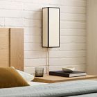 Fabric Trim Plug-In Sconce (14")