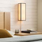 Fabric Trim Plug-In Sconce (14")