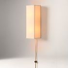 Fabric Trim Plug-In Sconce (14")