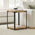 Macy Wood &amp; Metal Side Table (18")