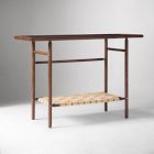 Aniya Woven Leather Console Table (45")