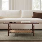 Aniya Woven Leather Coffee Table (48")