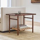 Aniya Woven Leather Side Table (29")