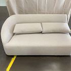 Open Box: Aviana Left Arm Sofa - Performance Yarn Dyed Linen Weave Oatmeal, Cool Walnut