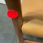 Open Box: Eindhoven Dining Chair - Paper Cord, Ludlow Leather Sesame, Cool Walnut