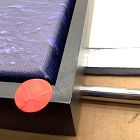 Open Box: Free Form in Deep Blue by The Holly Collective, Canvas Floater Frame (30" x 40") - Black Maple
