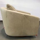 Open Box: Imogene Leather Swivel Chair - Ludlow Leather Sand, Dark Walnut