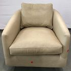 Open Box: Imogene Leather Swivel Chair - Ludlow Leather Sand, Dark Walnut