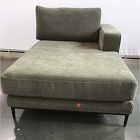 Open Box: Landon Right Arm Chaise - Performance Chenille Crossweave Elm, Textured Antique Bronze