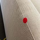 Open Box: Aviana Left Arm Sofa - Performance Yarn Dyed Linen Weave Oatmeal, Cool Walnut