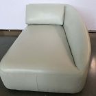 Open Box: Aviana Right Arm Chaise - Sierra Leather Snow, Cool Walnut