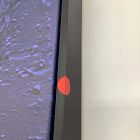 Open Box: Free Form in Deep Blue by The Holly Collective, Canvas Floater Frame (30" x 40") - Black Maple