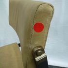Open Box: Freeman Pivot Back Dining Chair - Ludlow Leather Cumin, Textured Antique Bronze/Champagne Bronze