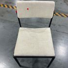 Open Box: Freeman Pivot Back Dining Chair - Performance Distressed Velvet Sand, Textured Antique Bronze, Champagne Bronze