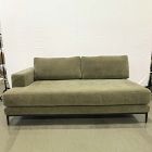 Open Box: Landon Left-Arm 2.5 Seater Sofa Bench - Performance Chenille Crossweave Elm, Textured Antique Bronze
