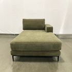 Open Box: Landon Right-Arm Chaise - Performance Chenille Crossweave Elm, Textured Antique Bronze