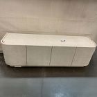Open Box: Solstice Painted Raffia Media Console (68") - Whitewash