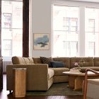 Tarin Travertine Inlay Coffee Table (36"&ndash;44")