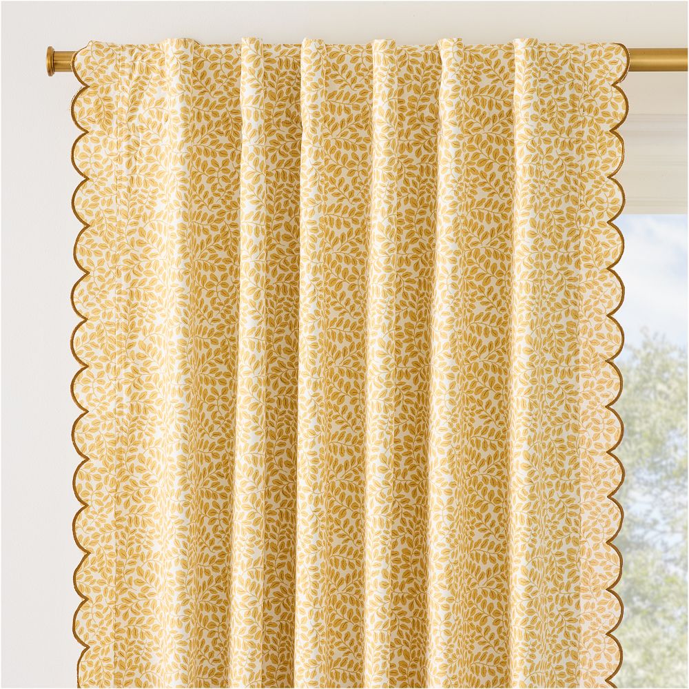 Scalloped Vine Blackout Curtain by West Elm