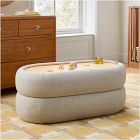 Lumi Upholstered Oval Storage Ottoman