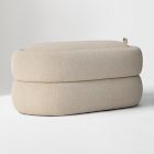Lumi Upholstered Oval Storage Ottoman