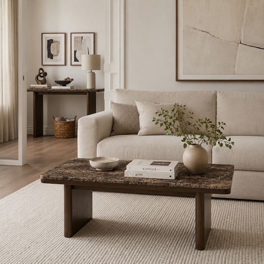 Dashiell Marble Coffee Table (46") by West Elm