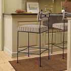 Pierce &amp; Ward Iron Upholstered Counter Stool