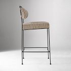 Pierce &amp; Ward Iron Upholstered Counter Stool