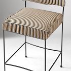 Pierce &amp; Ward Iron Upholstered Counter Stool