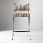 Pierce &amp; Ward Iron Upholstered Counter Stool