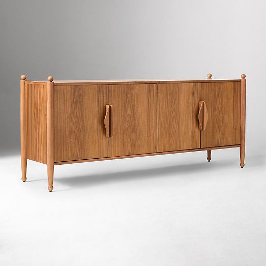 Pierce & Ward Ball Foot Wood Media Console (70