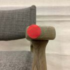 Open Box: Carryn Dining Arm Chair - Saxon Mink, Natural Oak